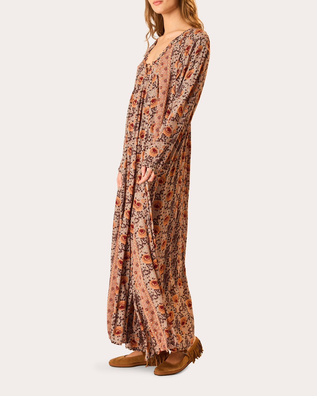 Fiore Floral Pleated Maxi Dress