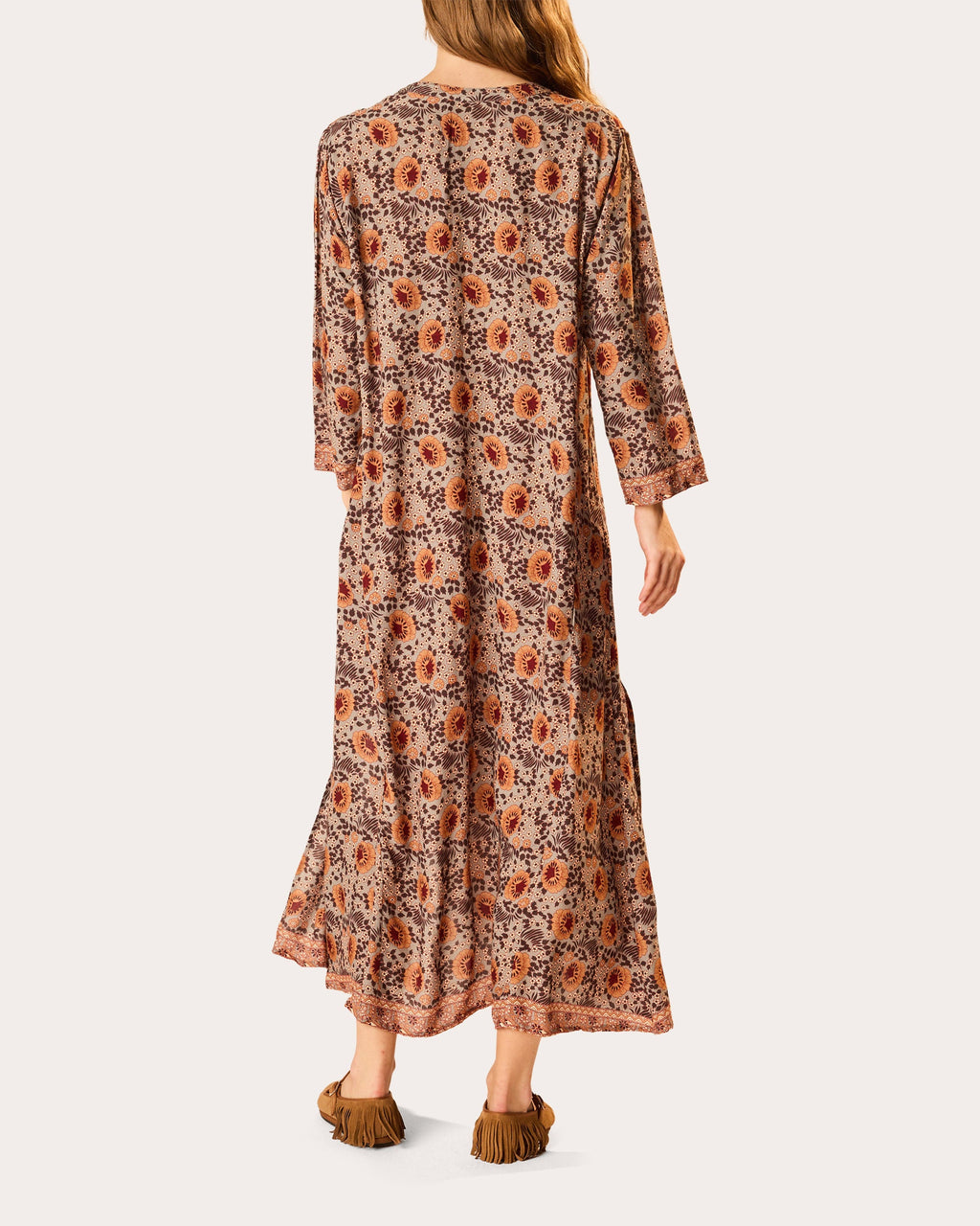 Isobel Floral Kaftan Midi Dress