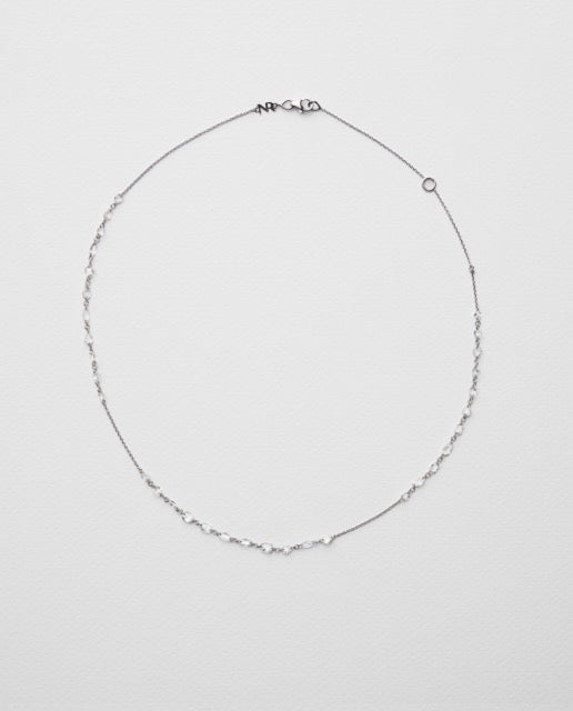 Rose Cut Diamond Station Necklace