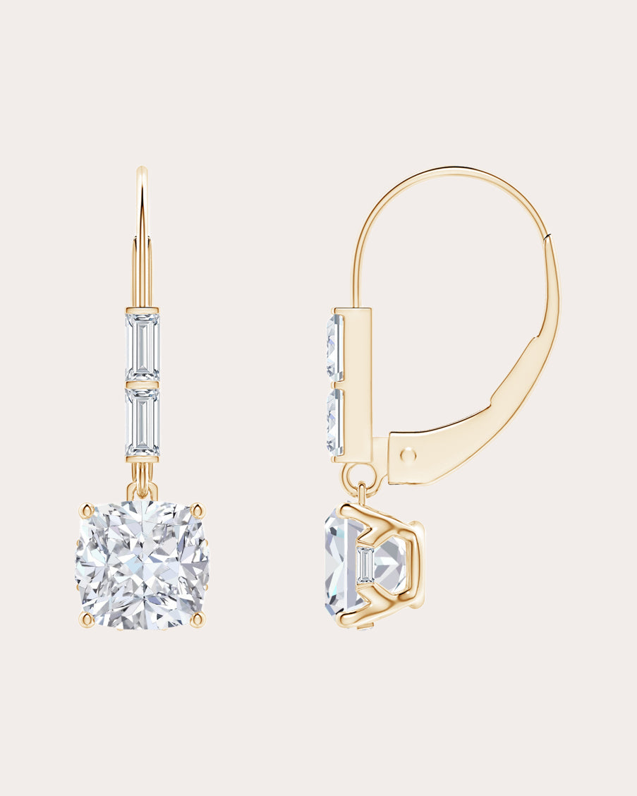 Diamond & 14k Gold Small Orient Express Drop Earrings