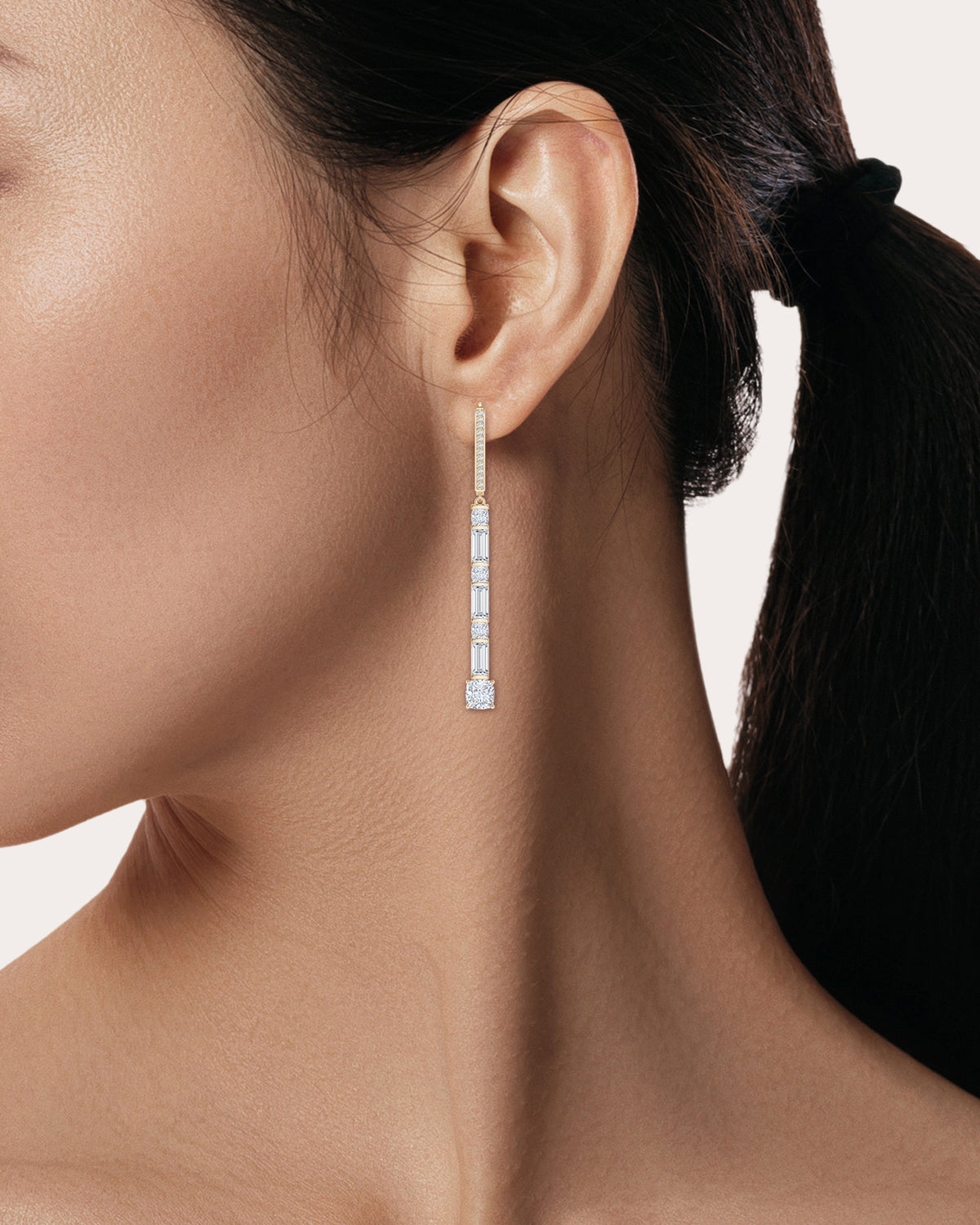 Diamond & 14k Gold Orient Express Drop Earrings