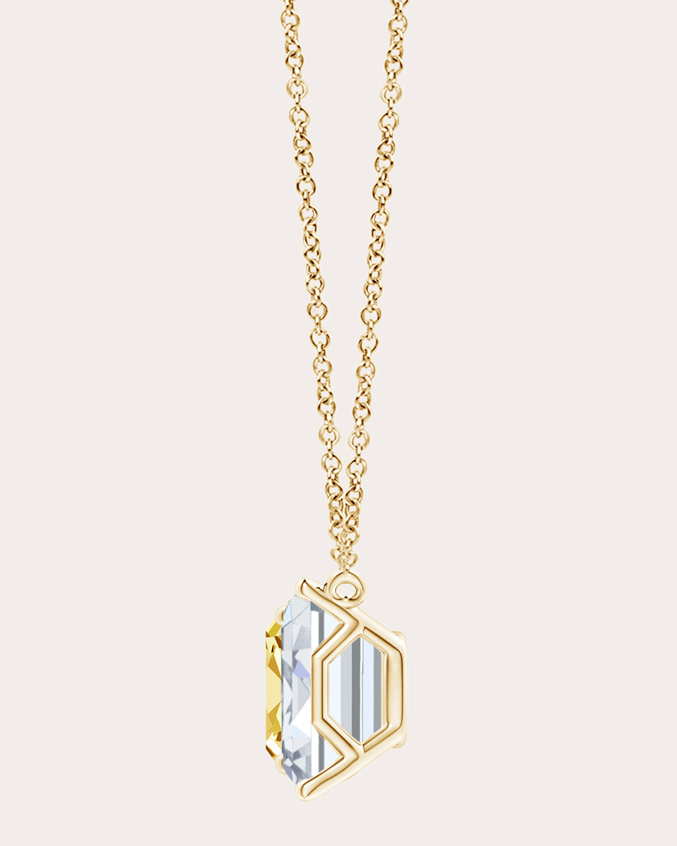 Yellow & White Diamond Orient Express Pendant Necklace