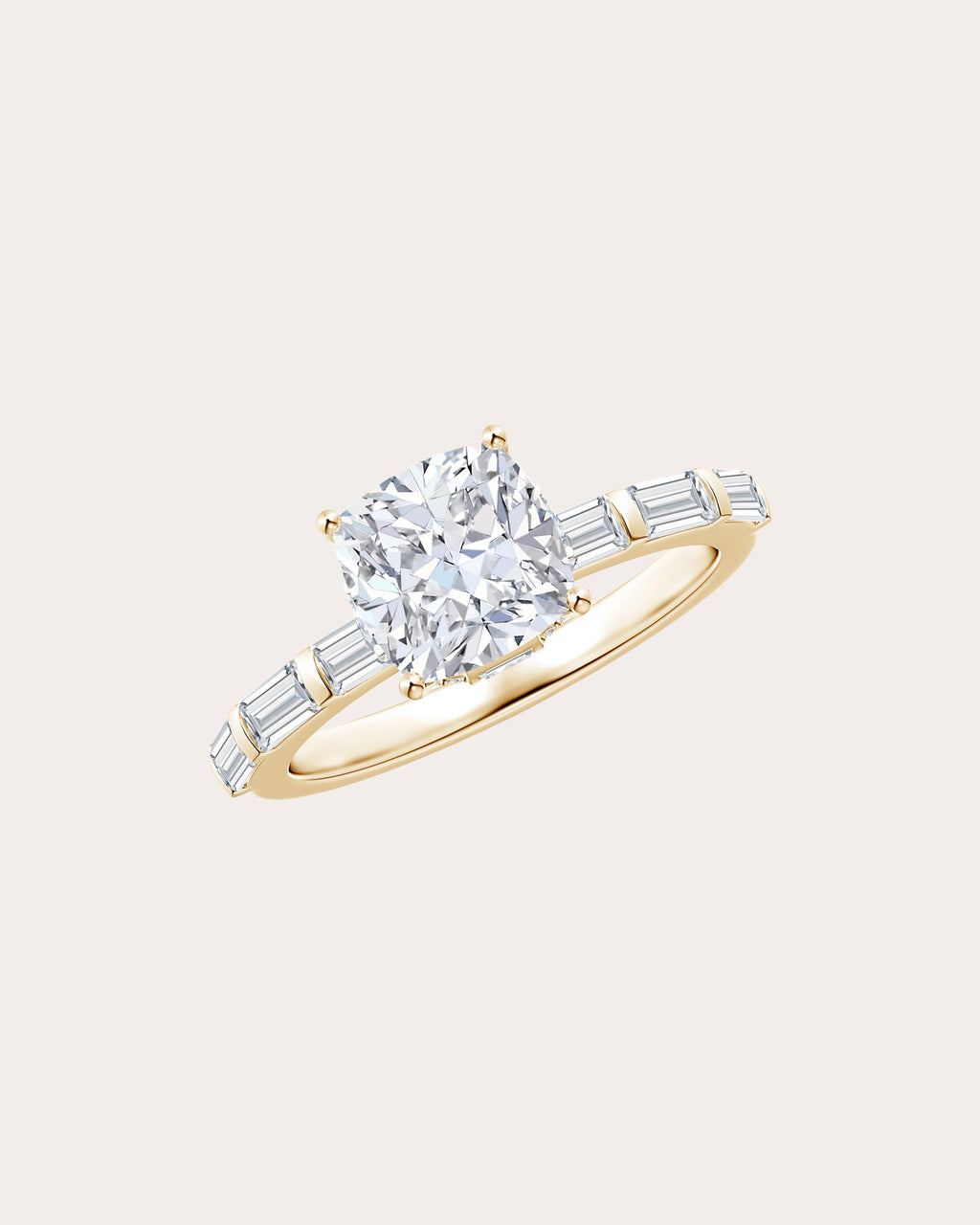 Diamond & 14k Gold Orient Express Cushion Ring