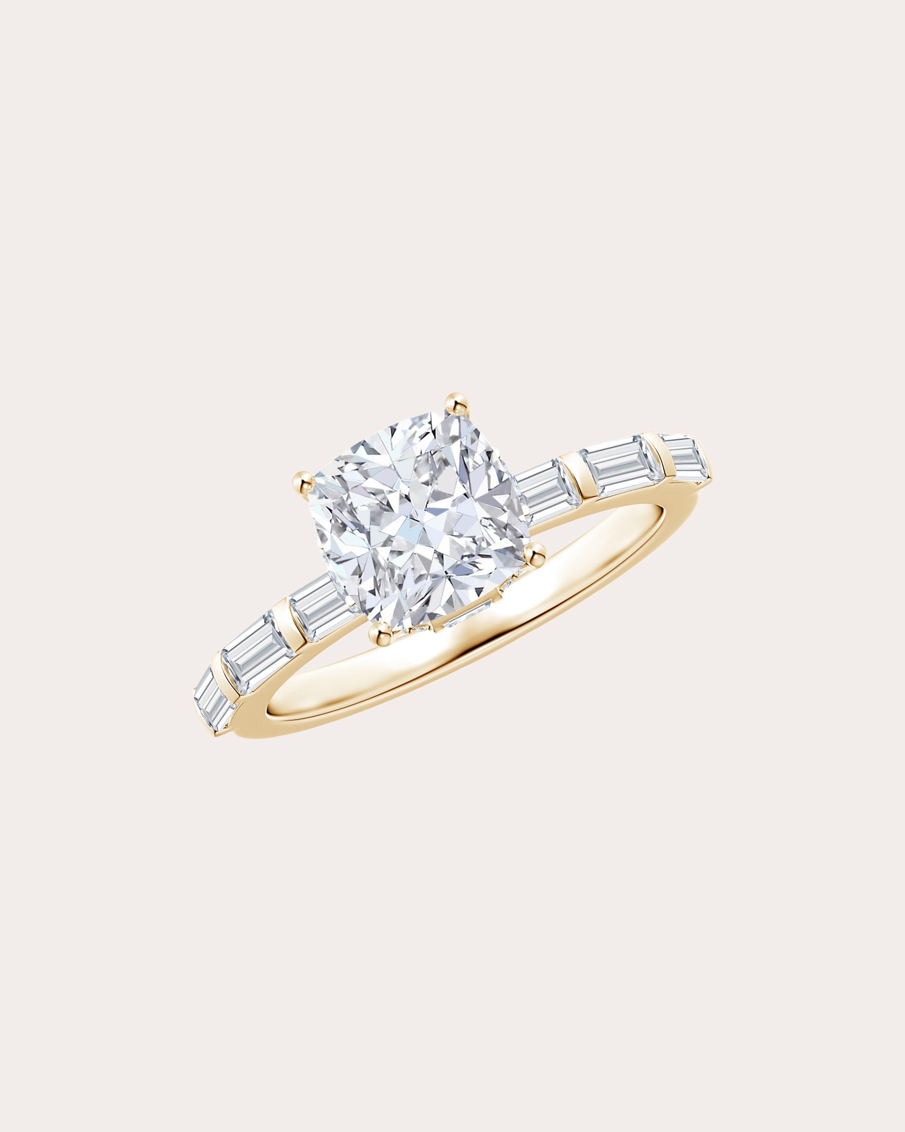 Diamond & 14k Gold Orient Express Cushion Ring