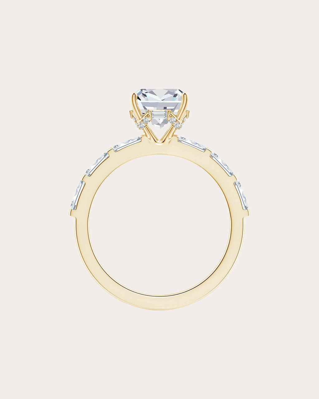 Diamond & 14k Gold Orient Express Cushion Ring