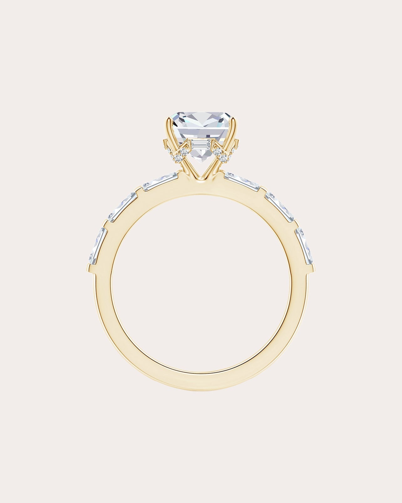Diamond & 14k Gold Orient Express Cushion Ring