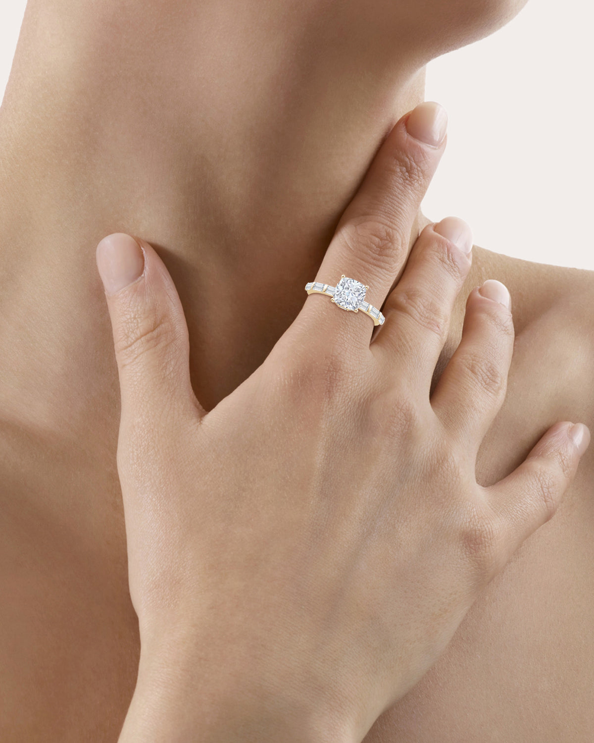 Diamond & 14k Gold Orient Express Cushion Ring