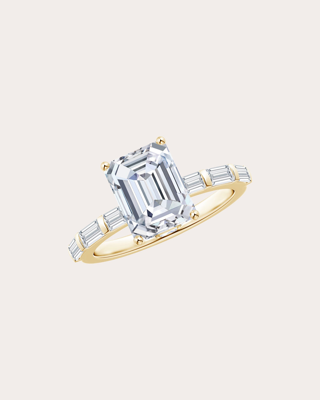 Diamond & 14k Gold Orient Express Baguette Ring