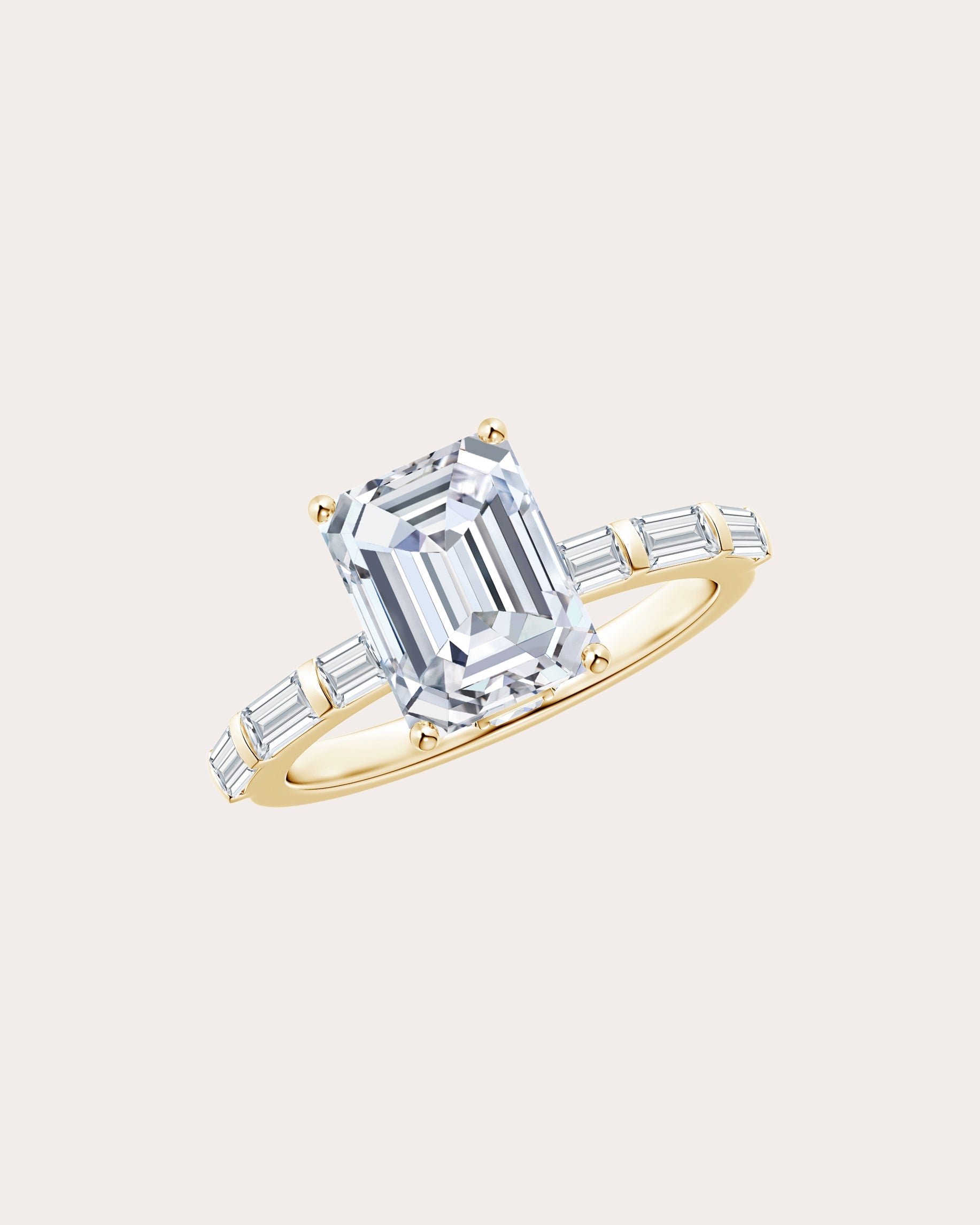 Diamond & 14k Gold Orient Express Baguette Ring