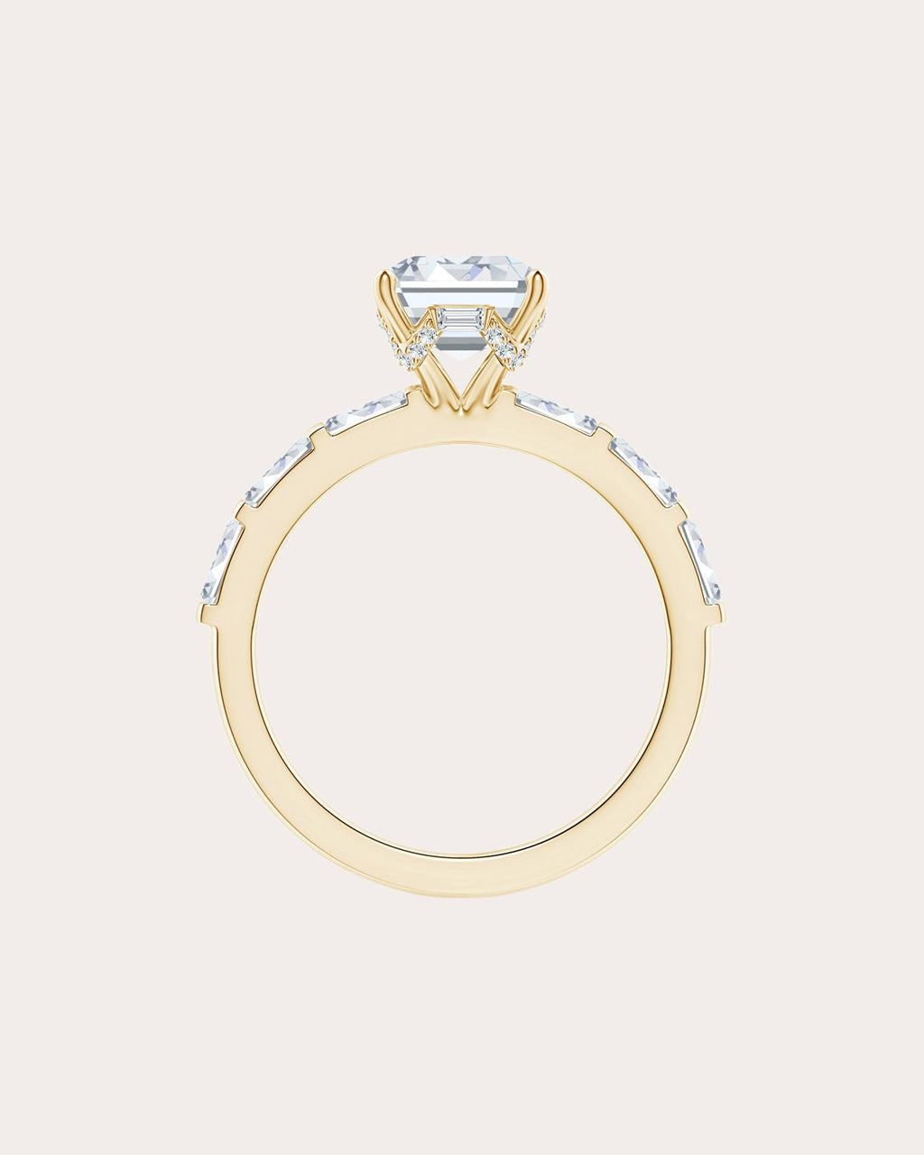 Diamond & 14k Gold Orient Express Baguette Ring