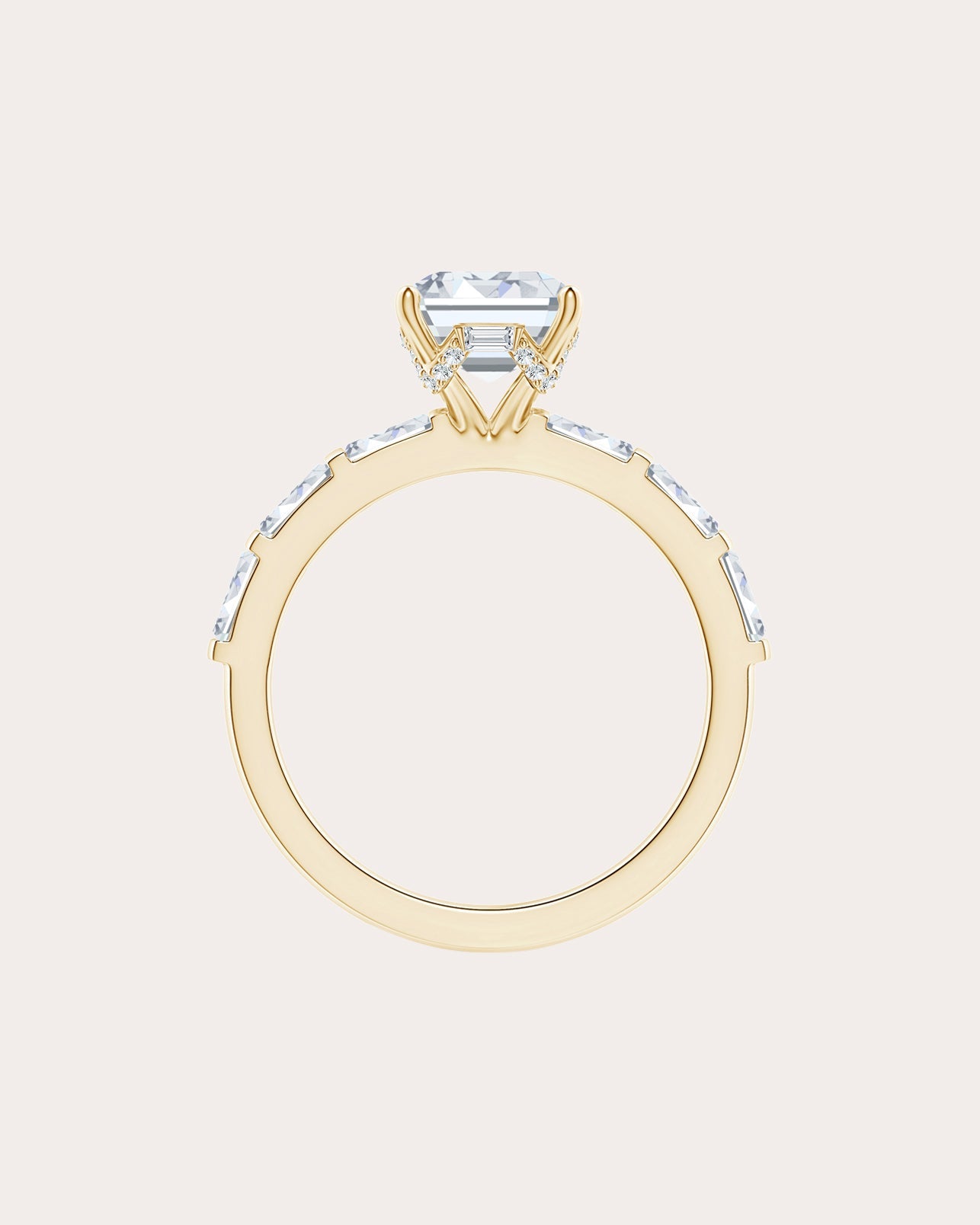 Diamond & 14k Gold Orient Express Baguette Ring