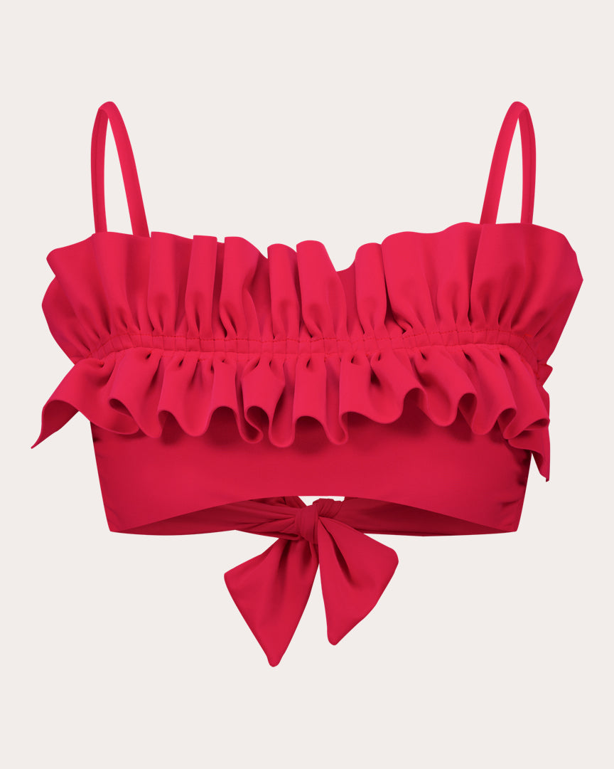Nath Ruffle Bandeau Bikini Top