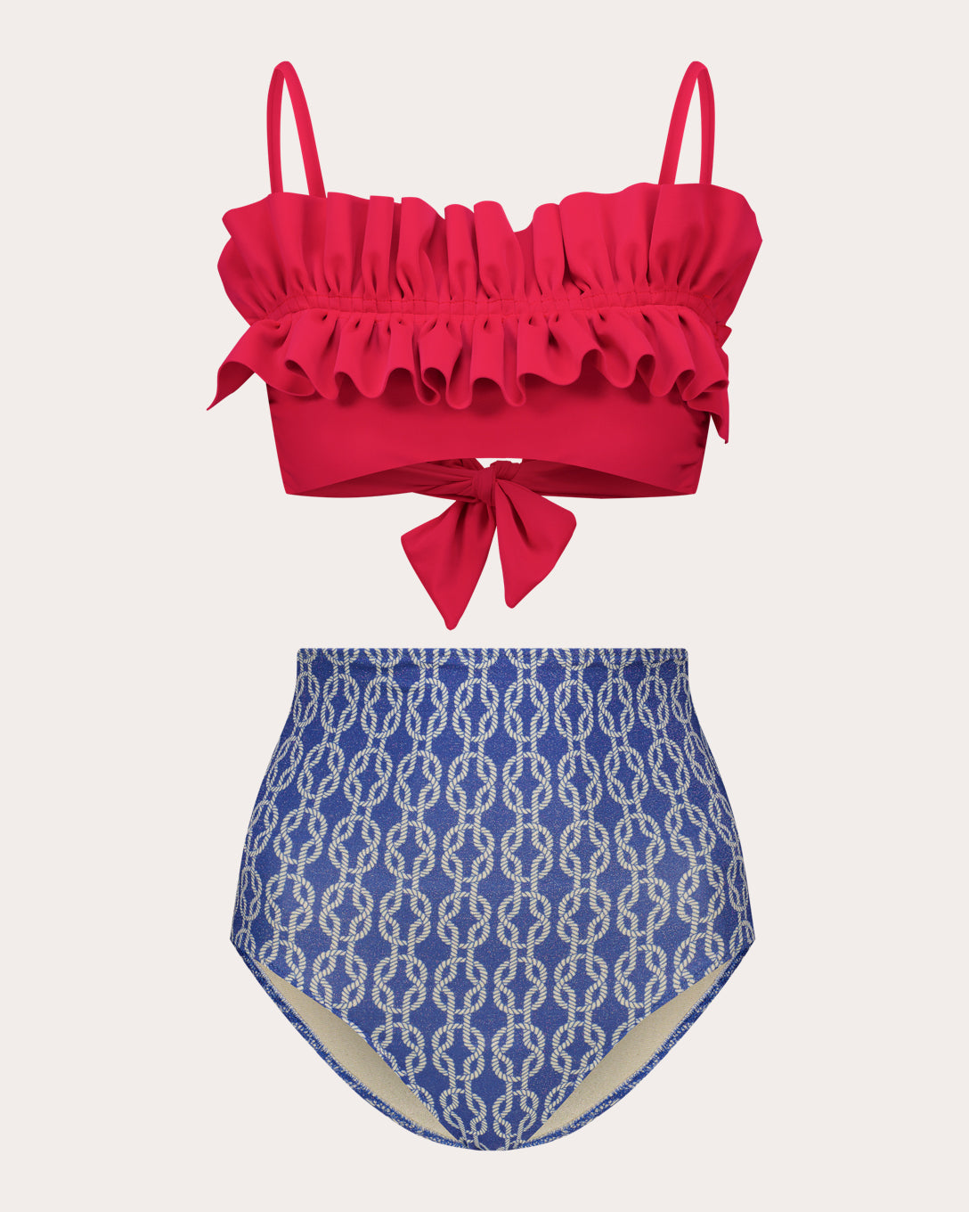 Nath Ruffle Bandeau Bikini Top