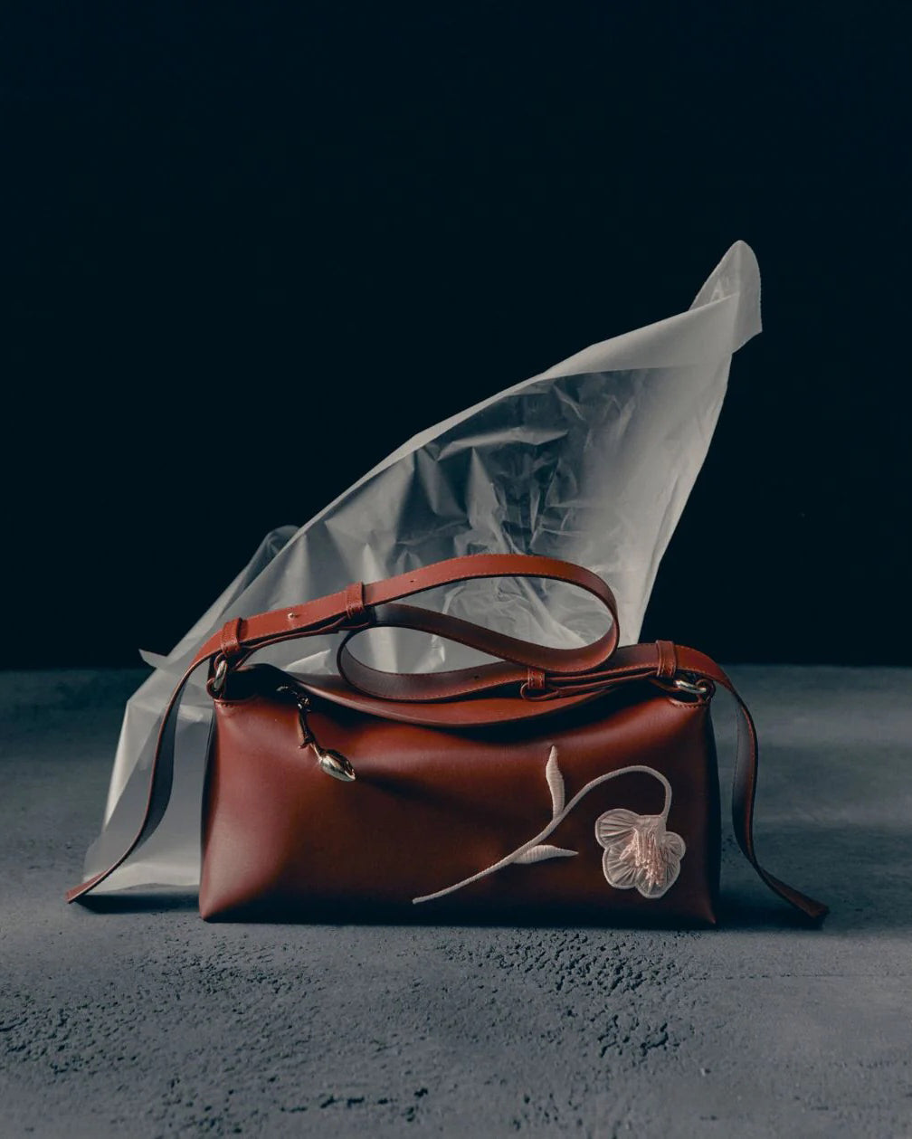 East West Bloom Leather Handbag
