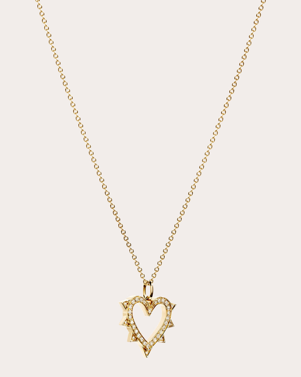Diamond & 18k Gold Rockaway Heart Pendant Necklace