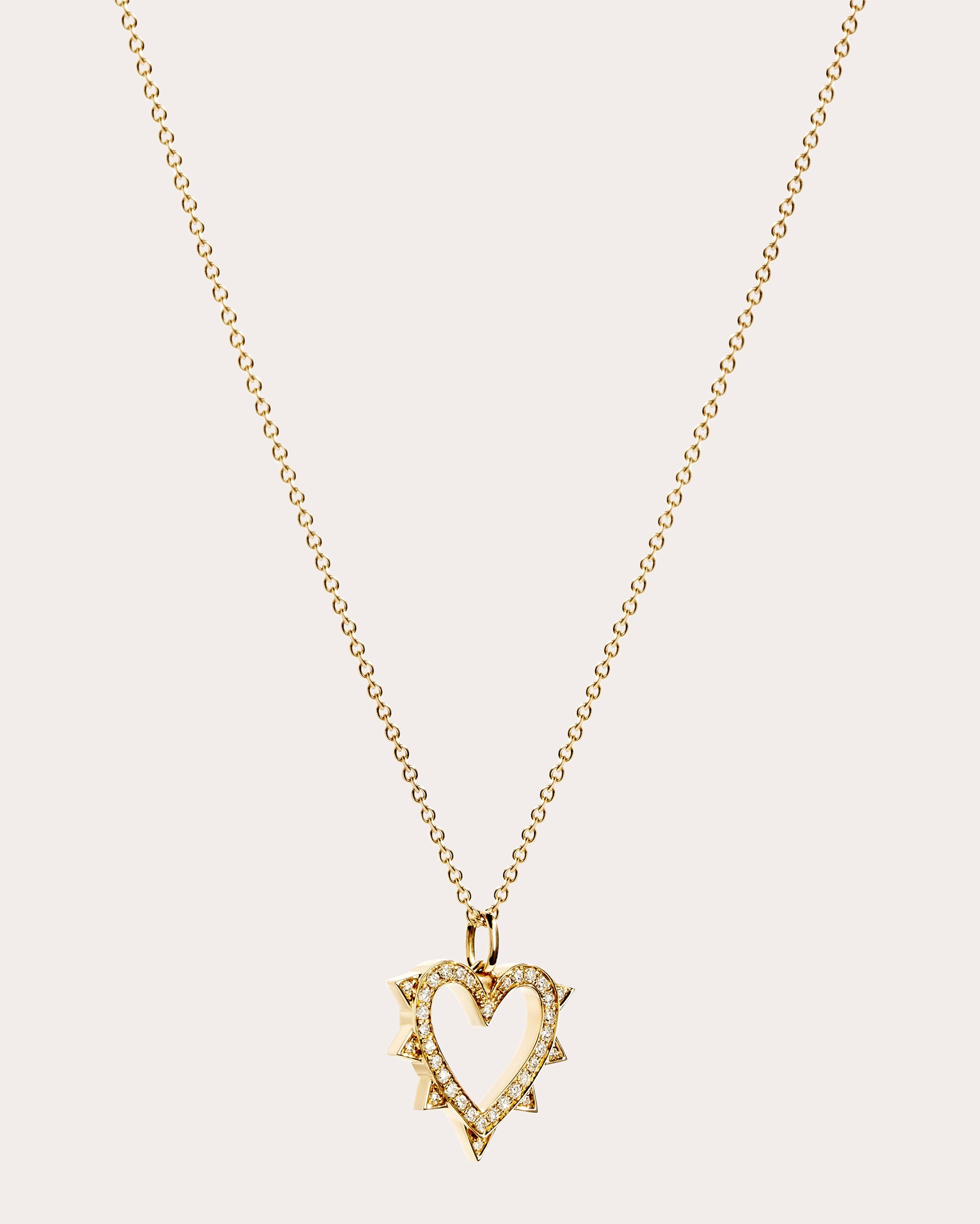 Diamond & 18k Gold Rockaway Heart Pendant Necklace
