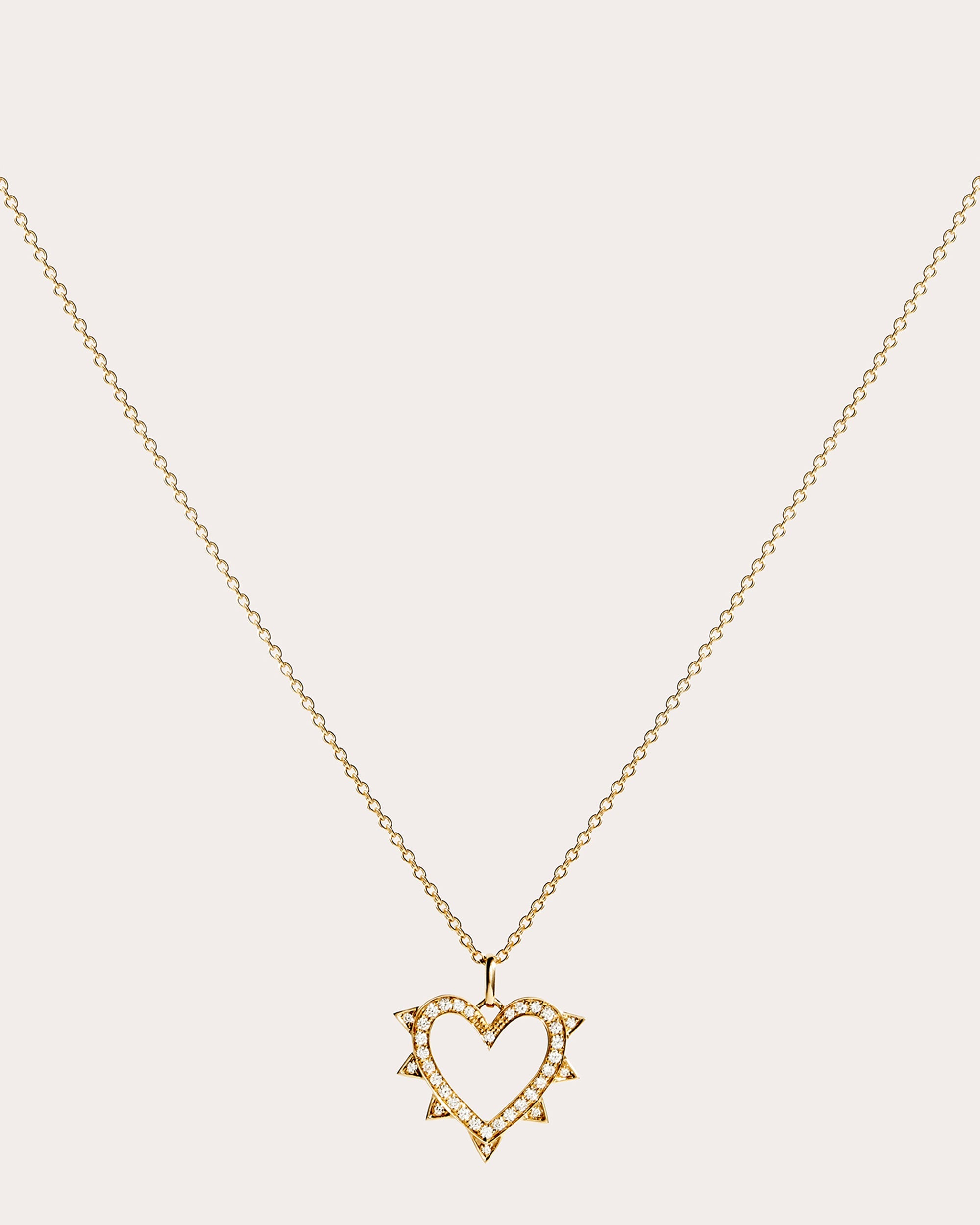 Diamond & 18k Gold Rockaway Heart Pendant Necklace