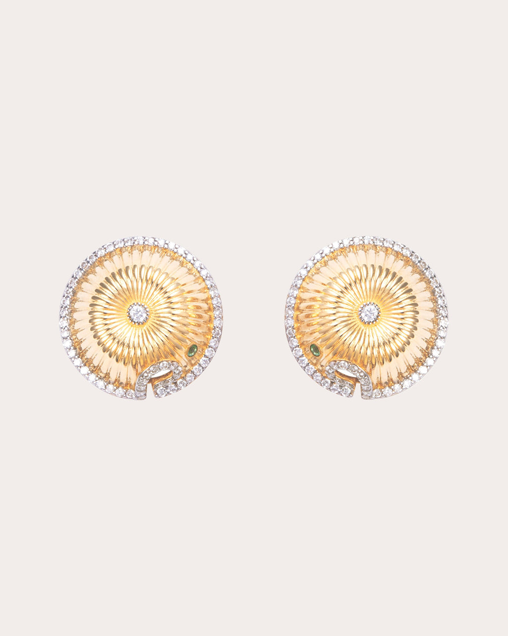 Diamond Spora Fungheon Stud Earrings