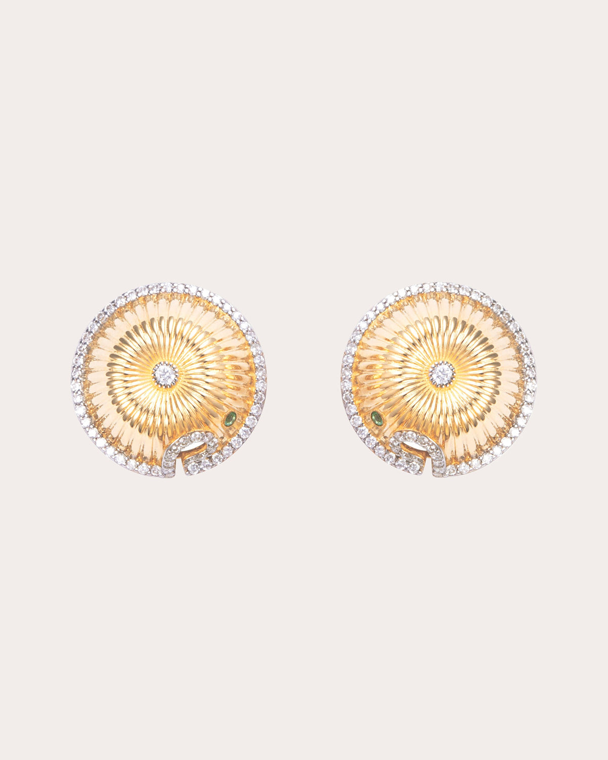 Diamond Spora Fungheon Stud Earrings
