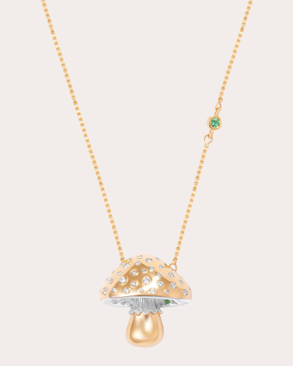 Diamond Mycelium Funghi Pendant Necklace