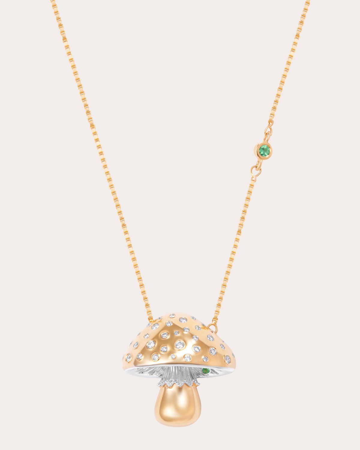 Diamond Mycelium Funghi Pendant Necklace