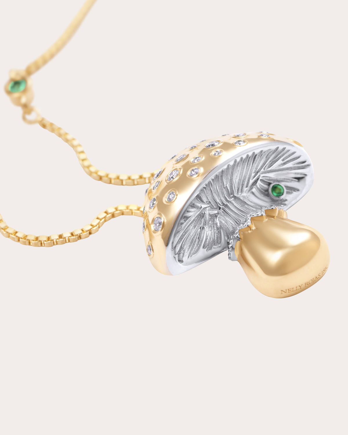 Diamond Mycelium Funghi Pendant Necklace