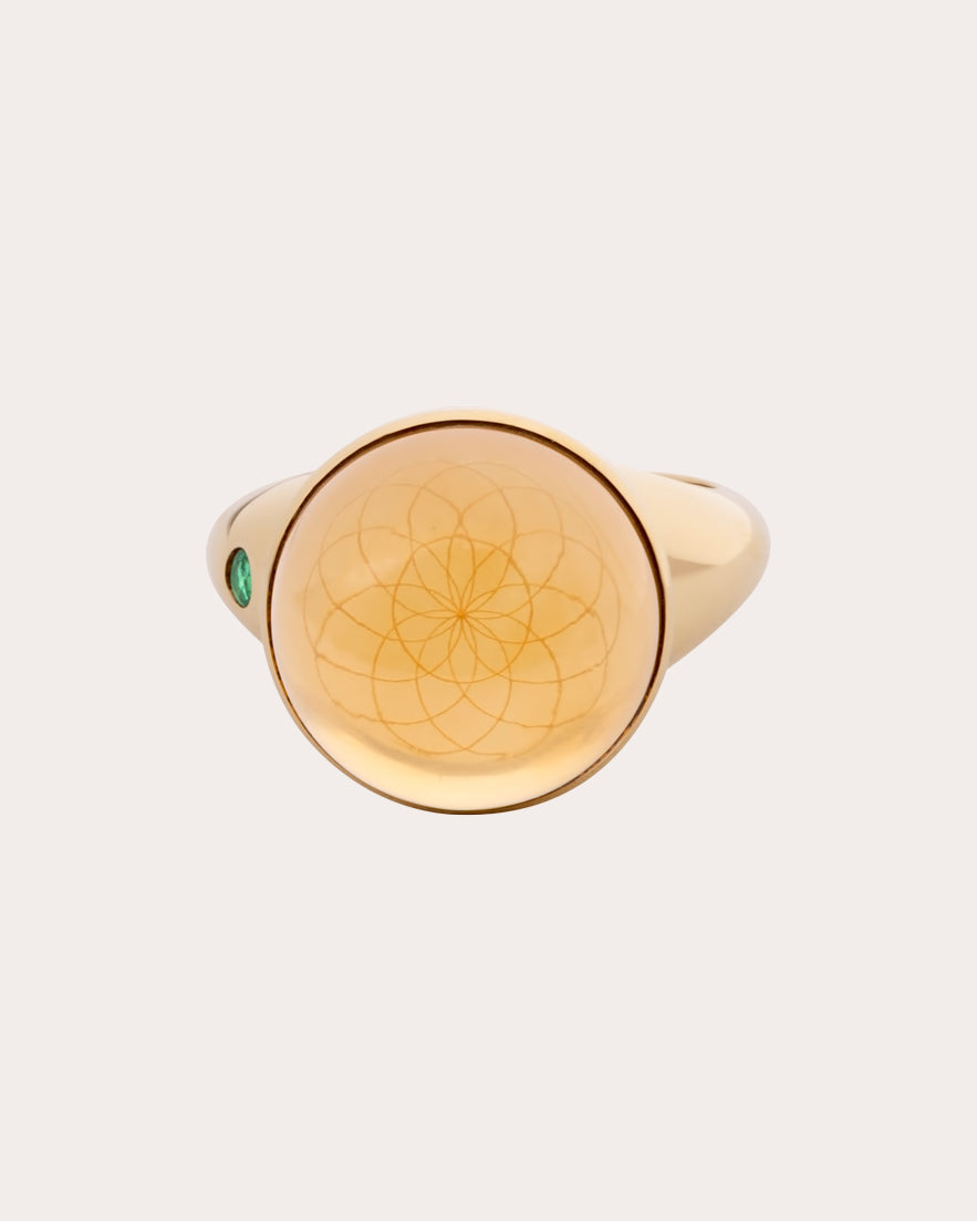 Citrine Torus Chunky Ring