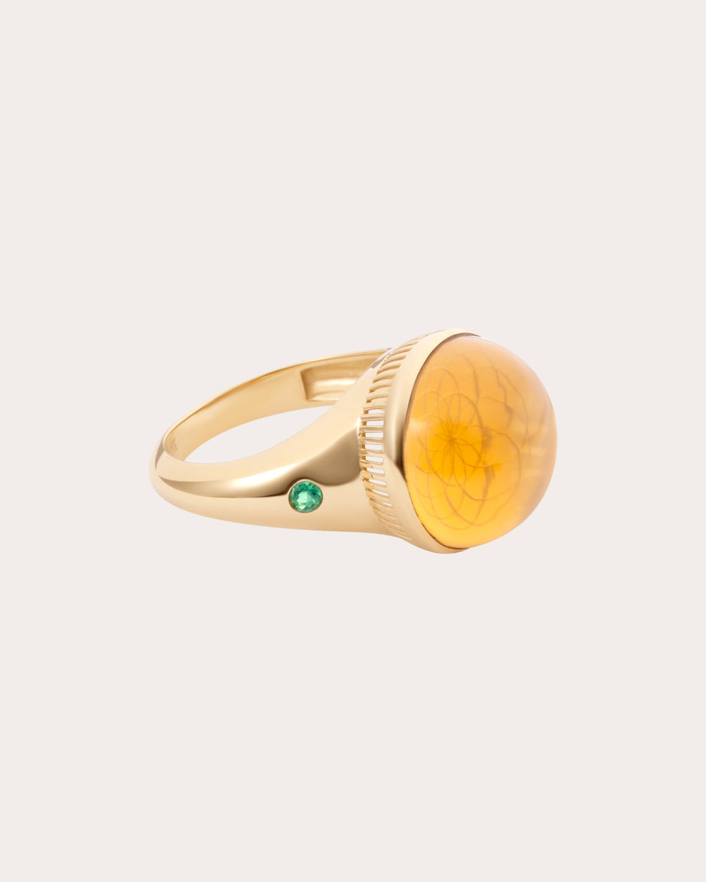 Citrine Torus Chunky Ring
