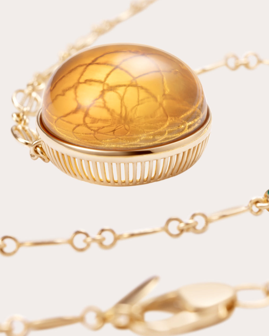 Citrine Torus Pendant Necklace