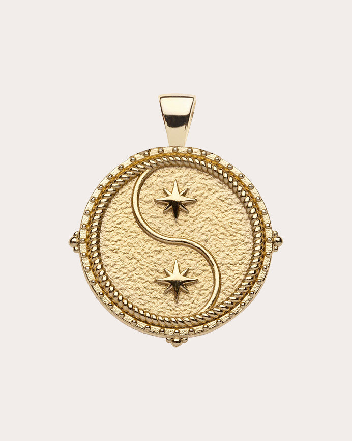 GEMINI Small Zodiac Coin Pendant Necklace