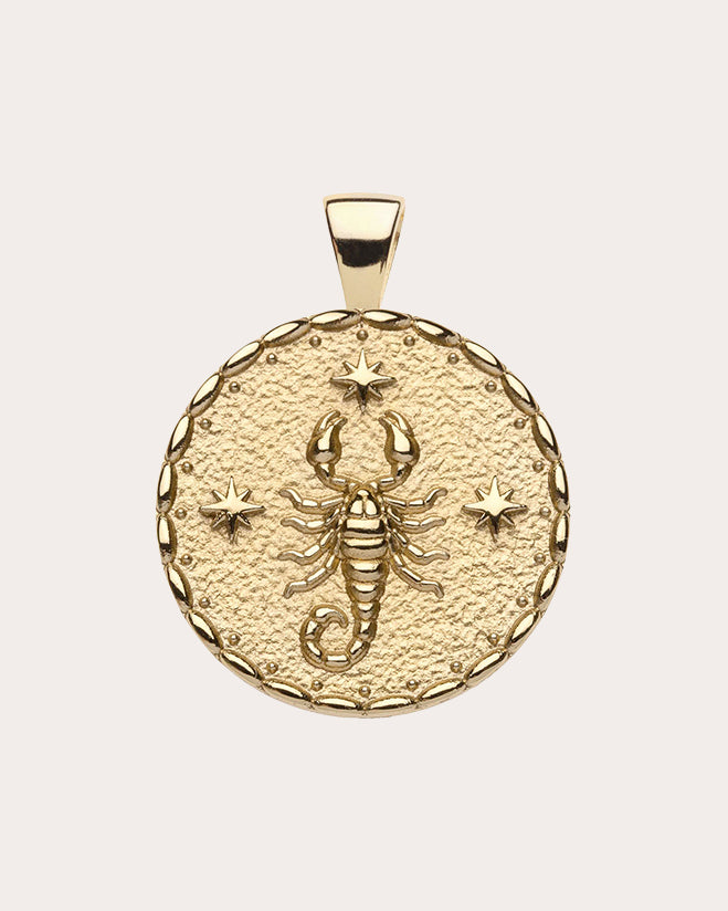 SCORPIO Small Zodiac Coin Pendant Necklace