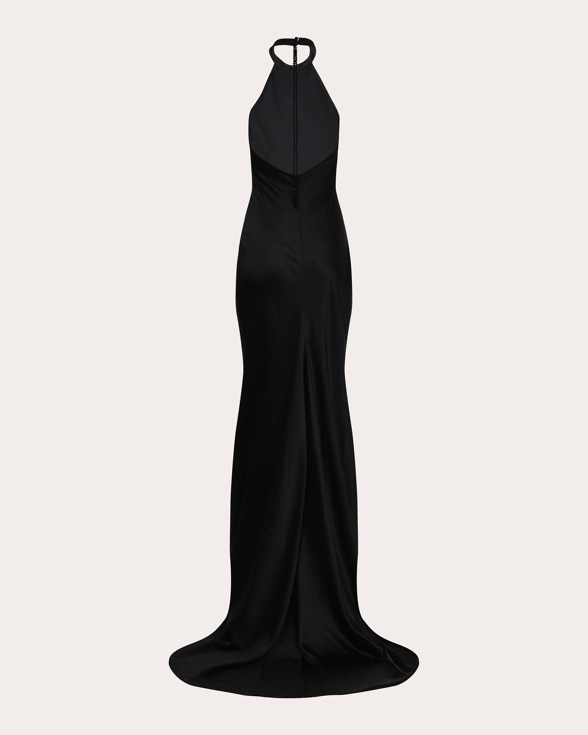 Nightfall Silk Halter Maxi Dress