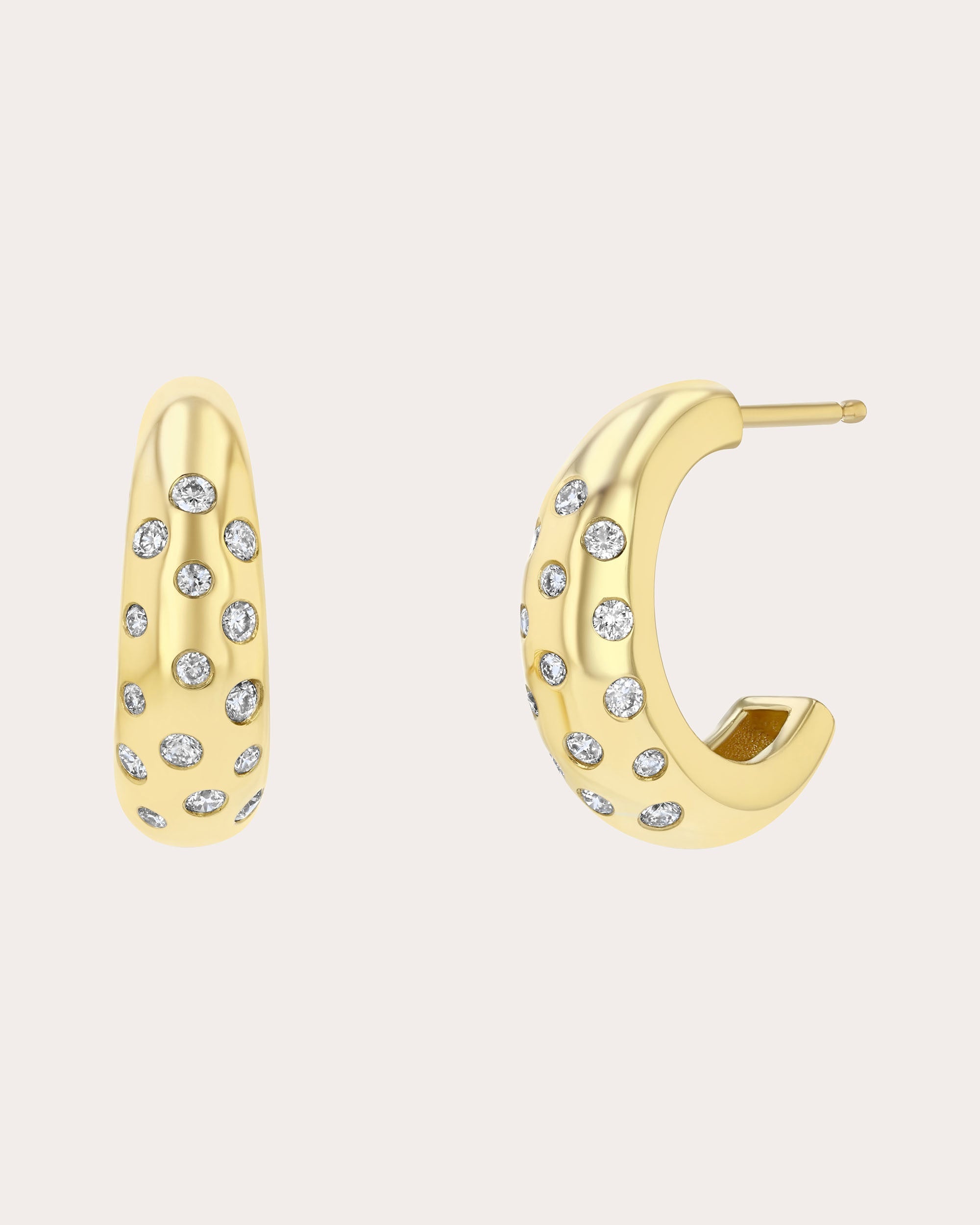 Diamond & 18k Gold Nightsky Hoop Earrings