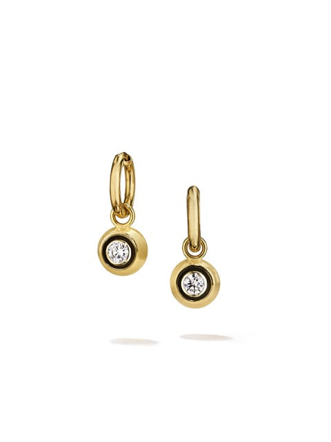 Round Diamond Huggie Charms