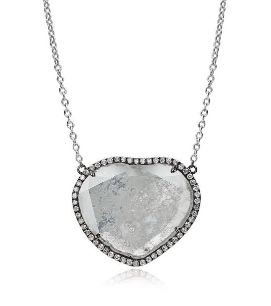 Slice Diamond Heart Pendant