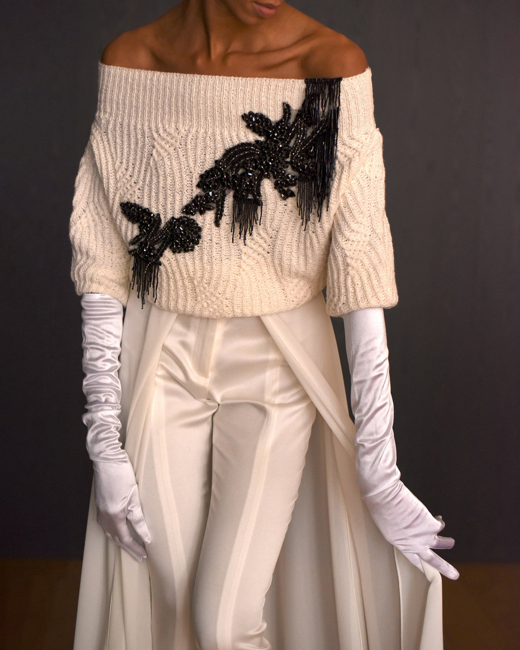 Nolan Embroidered Cotton-Blend Sweater