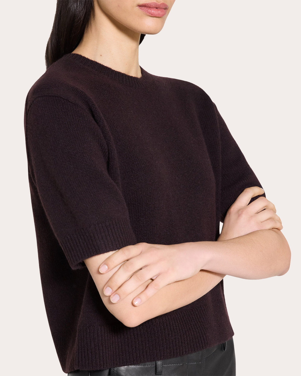 Cashmere Knit Crewneck T-Shirt