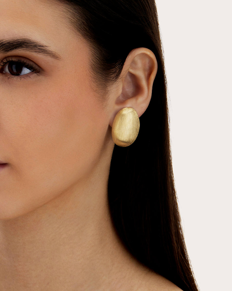 18k Gold Large Muse Stud Earrings