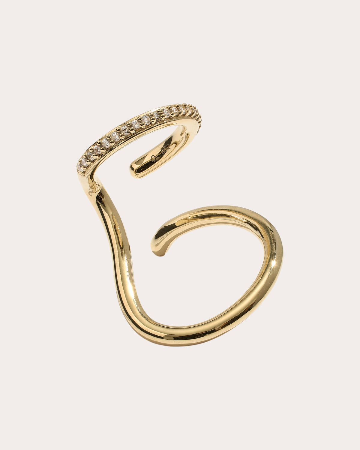 Cubic Zirconia Pavé Sonder Ear Cuff