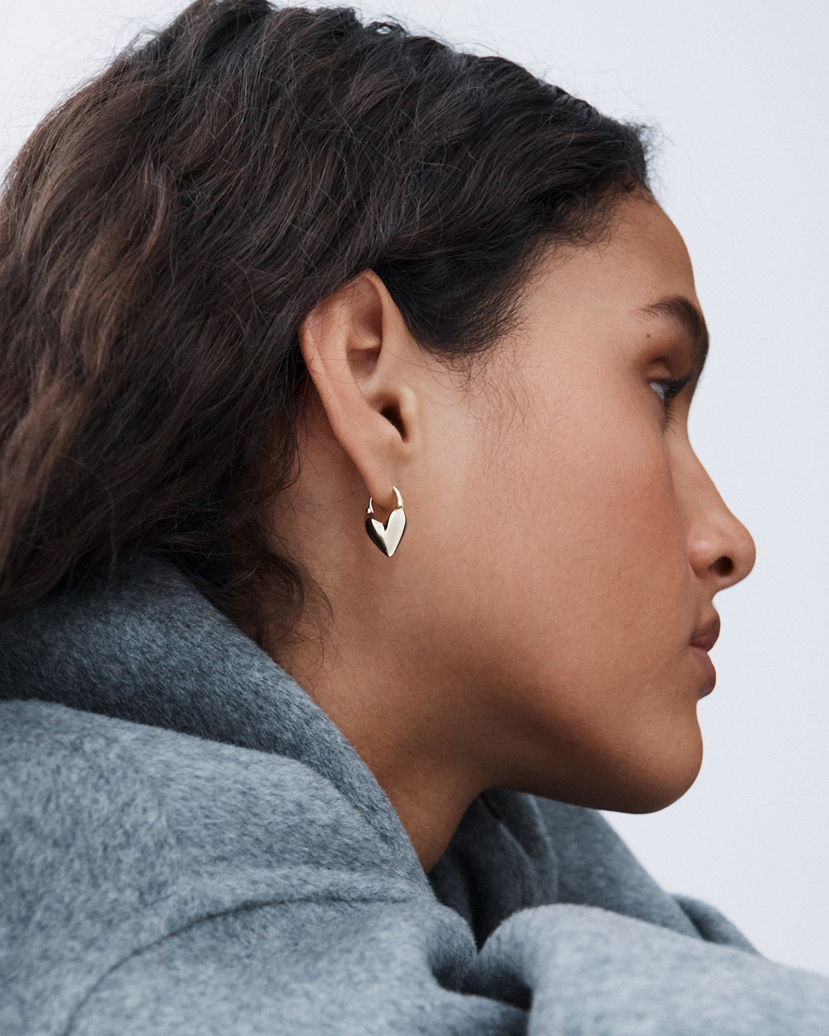Roscida Heart Hoop Earrings