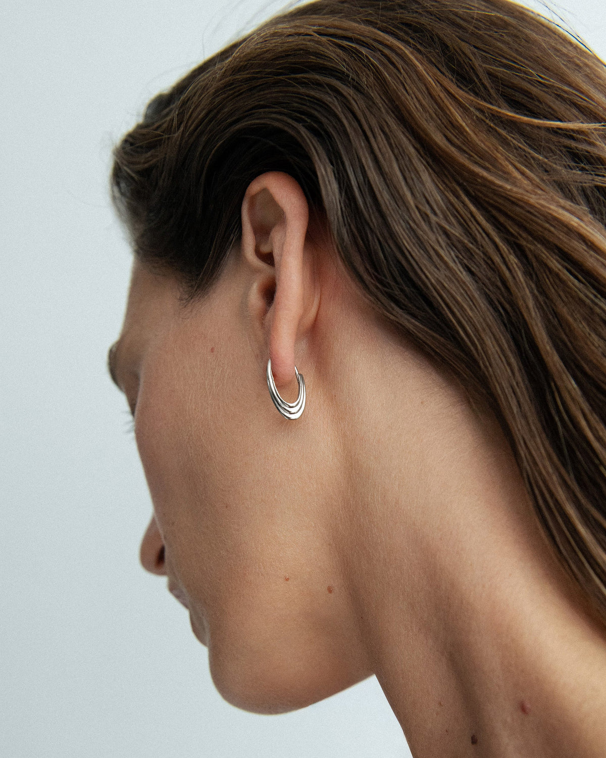 Roscida Ridged Hoop Earrings