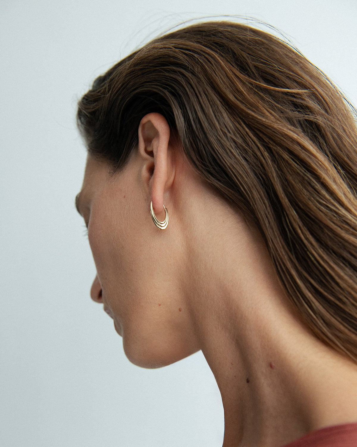 Roscida Ridged Hoop Earrings