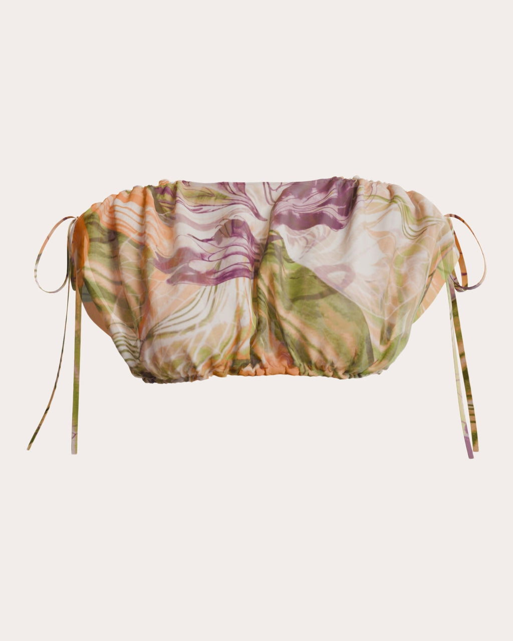 Ondu Vibra Mesh Shirred Crop Top