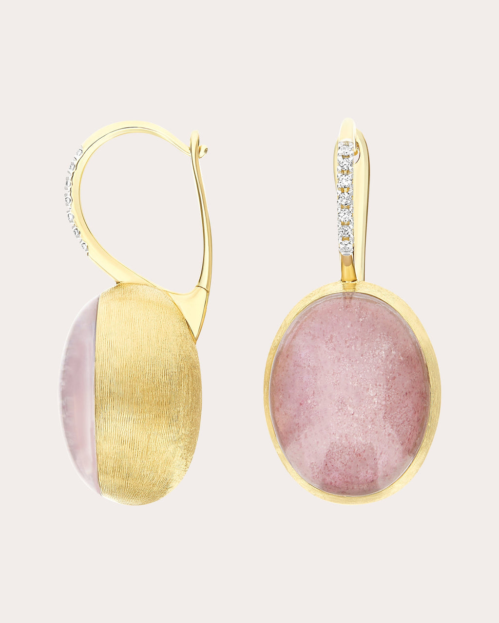 Large Rosolio Boules Ciliegine Drop Earrings