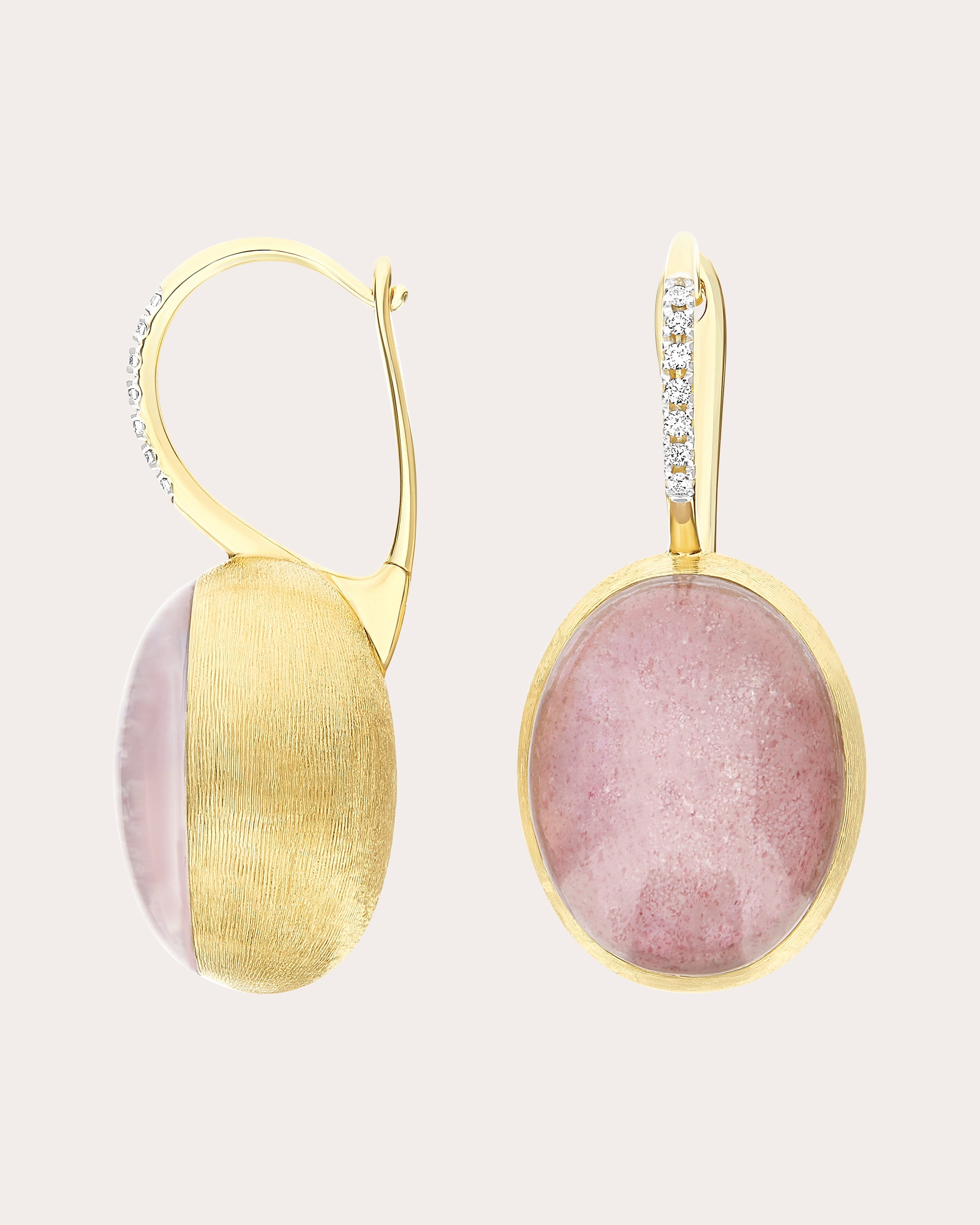 Large Rosolio Boules Ciliegine Drop Earrings
