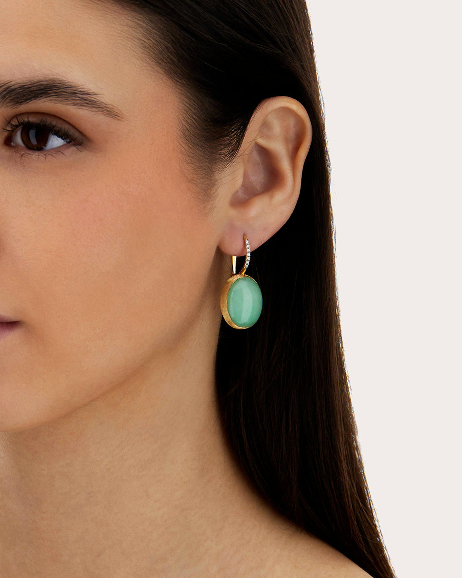 Large Lattementa Boules Ciliegine Drop Earrings