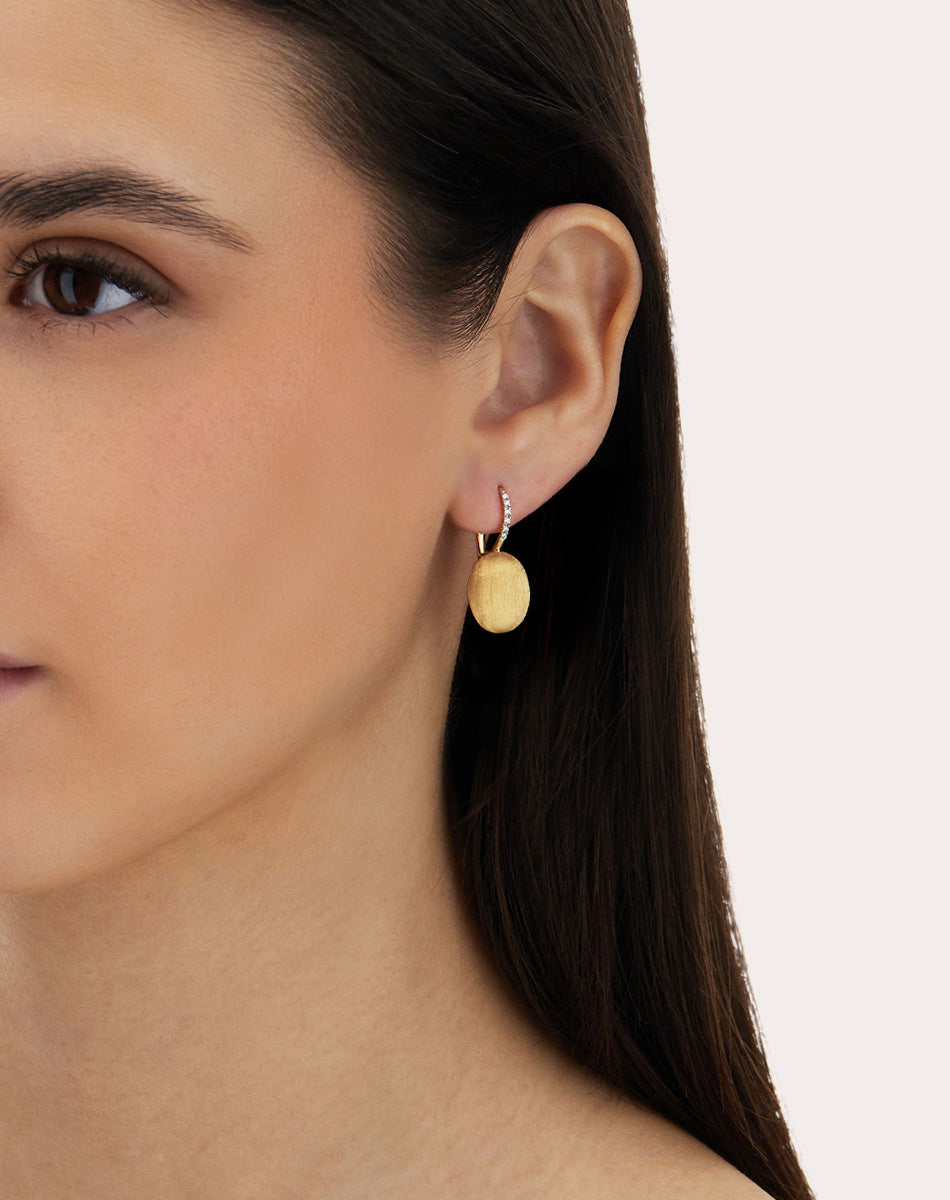 Diamond & 18k Gold Medium Ciliegine Drop Earrings