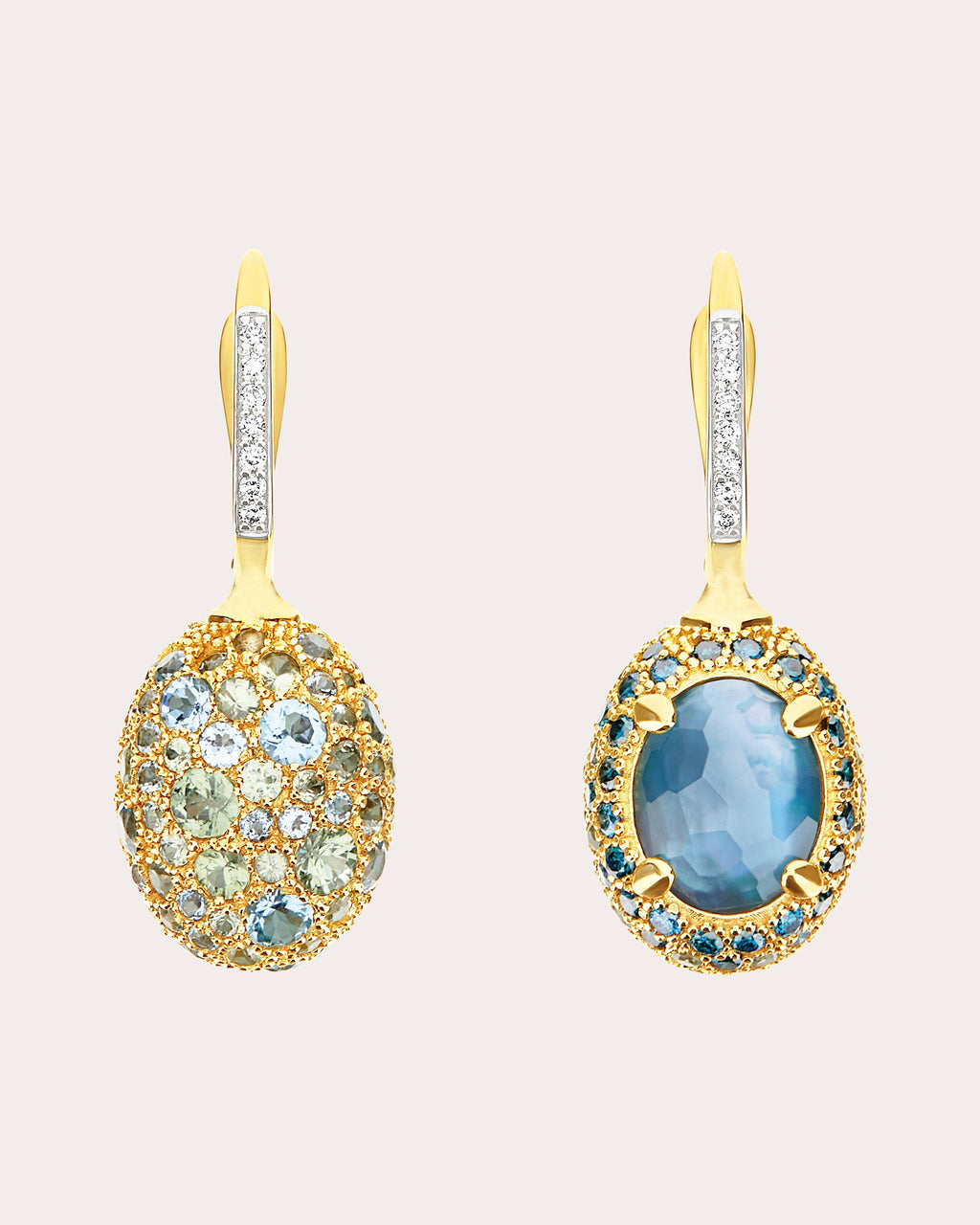 Topaz Medium Reverse Ciliegine Drop Earrings
