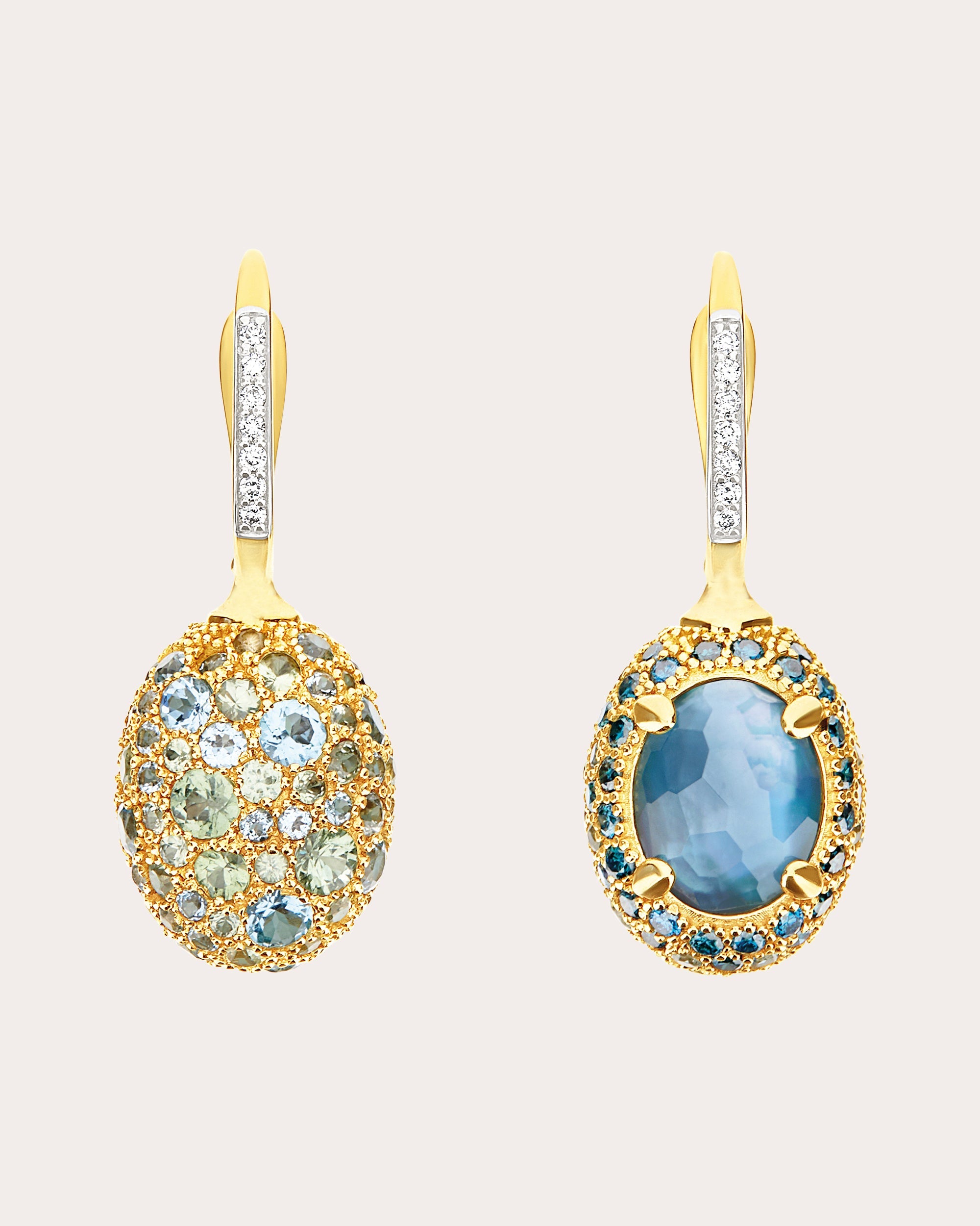 Topaz Medium Reverse Ciliegine Drop Earrings