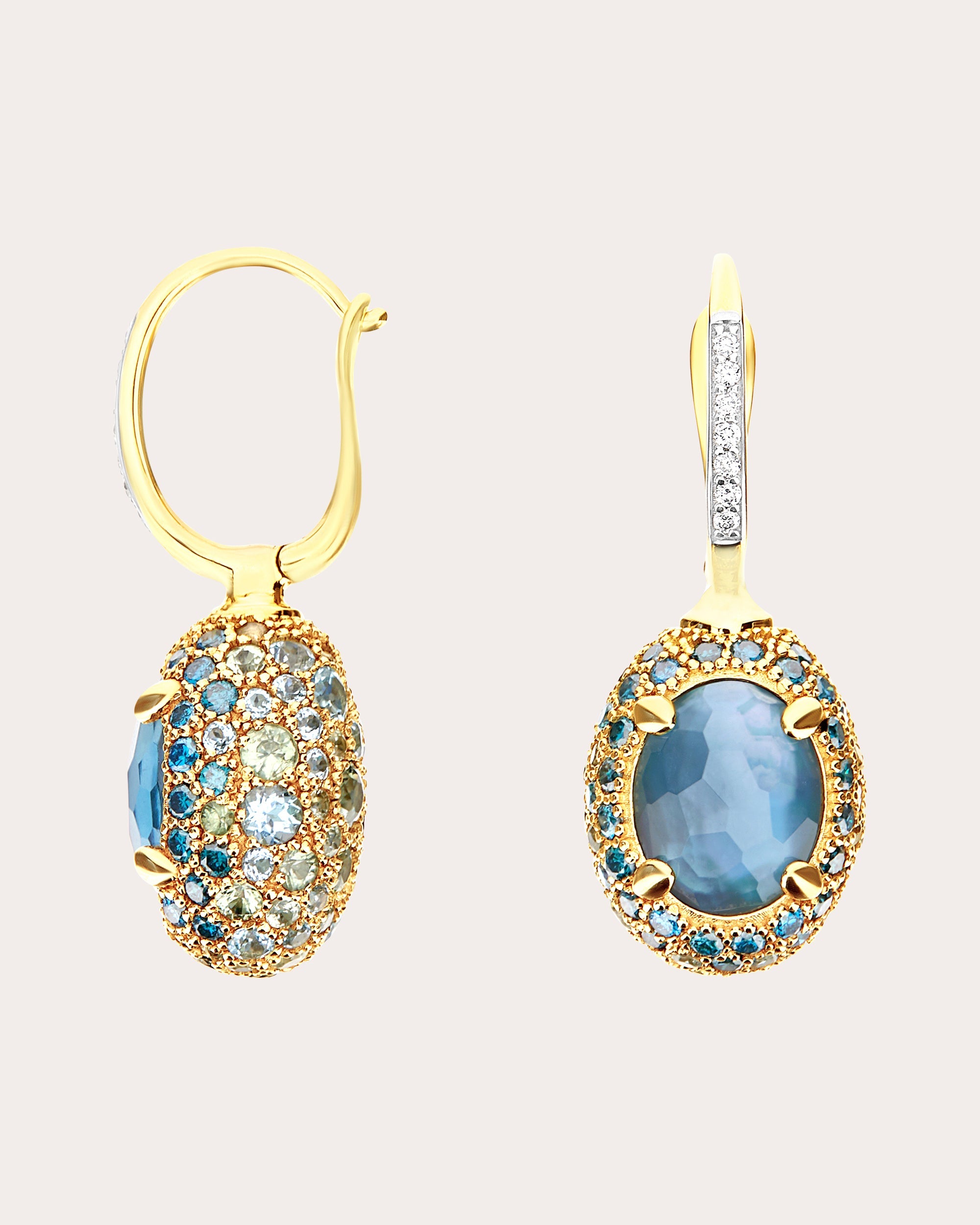 Topaz Medium Reverse Ciliegine Drop Earrings